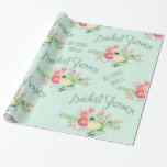 Vintagemöhippablommor som slår in papper presentpapper<br><div class="desc">Detta härligt,  vintage,  blom- möhippa som slår in papper ska spänning bruden,  när hon ser henne känt som plaskas över papperet. Denna möhippagåvasjal har en retro känselförnimmelse och personifieras lätt,  genom att använda den givna mallen.</div>