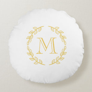 VintageMonogram Rund Kudde