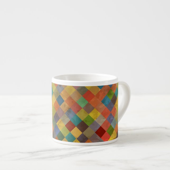 Vintagemönster. Geometriskt Espressomugg (Framsida höger)