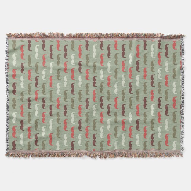 Vintagemönster med mustasch filt (Framsidan)