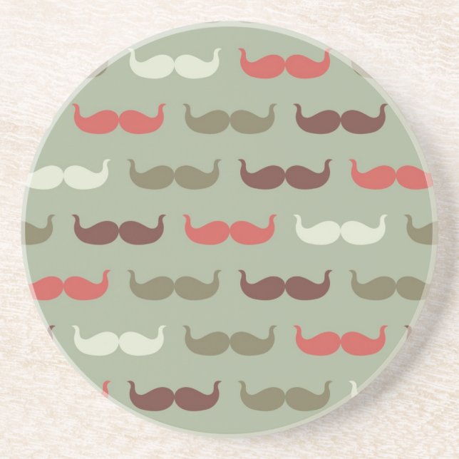 Vintagemönster med mustasch underlägg (Framsidan)