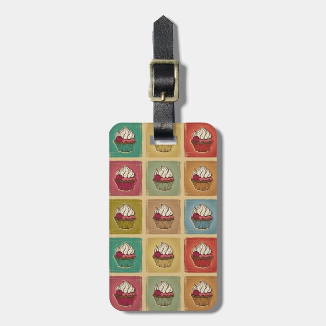 Vintagemönster som göras av muffins bagagebricka (Vertikal Framsida)