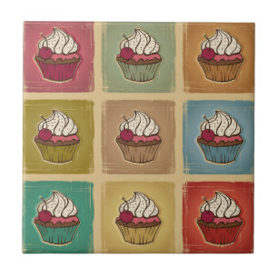 Vintagemönster som göras av muffins kakelplatta