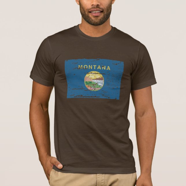 VintageMONTANA flagga T-shirt (Framsida)