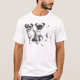 Vintagemopsillustration T Shirt