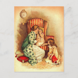 Vintagemor och barn - mors dag vykort