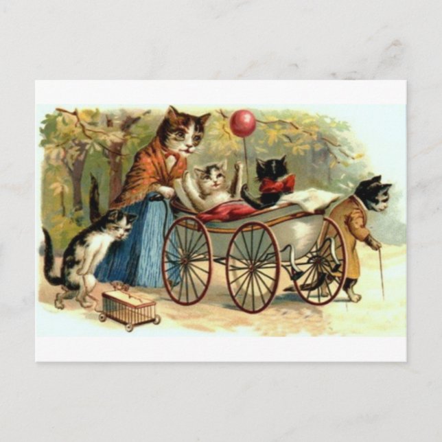Vintagemorkatt Vykort (Framsida)