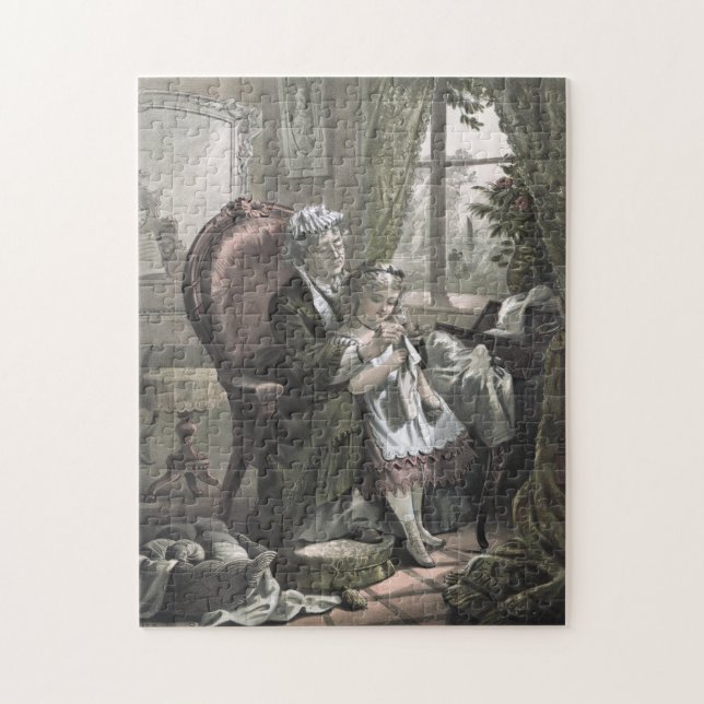 Vintagemormorundervisning Kitting till sondottern Pussel (Vertikal)