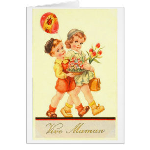 Vintagemors dag - Vive Maman, Hälsningskort