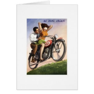 Vintagemotorcykel Hälsningskort