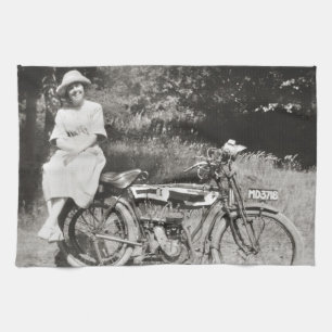 Vintagemotorcykel Kökshandduk