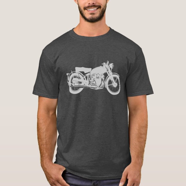 Vintagemotorcykel Tee (Framsida)