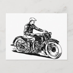 Vintagemotorcykel Vykort