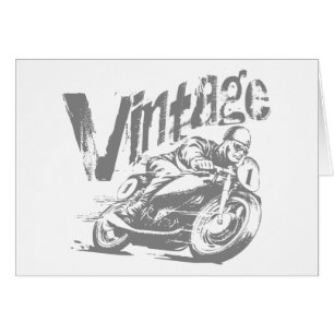 VintagemotorcykelRacer Hälsningskort
