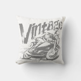 VintagemotorcykelRacer Kudde