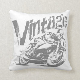 VintagemotorcykelRacer Kudde