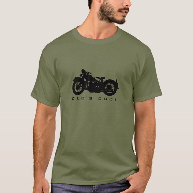 VintagemotorcykelT-tröja Tee (Framsida)