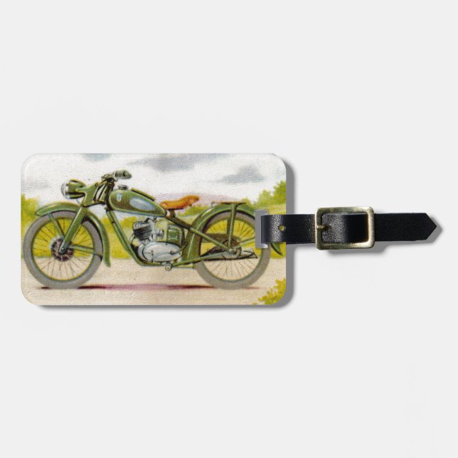 Vintagemotorcykeltryck Bagagebricka (Horisontell Framsida)
