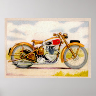 Vintagemotorcykeltryck Poster