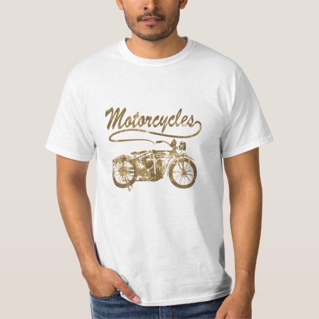 VintagemotorcykelTshirt Tee Shirt (Framsida)