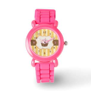 Vintagemuffinbakgrund Armbandsur