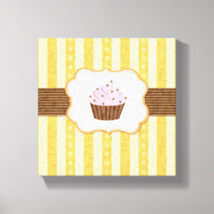 Vintagemuffinbakgrund Canvastryck