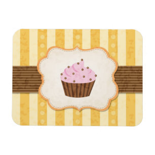 Vintagemuffinbakgrund Magnet