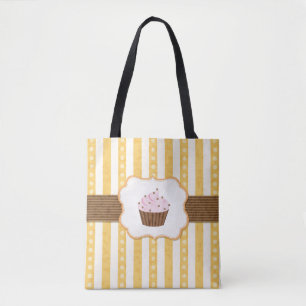 Vintagemuffinbakgrund Tygkasse