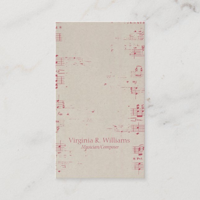 Vintagemusik Visitkort (Framsida)