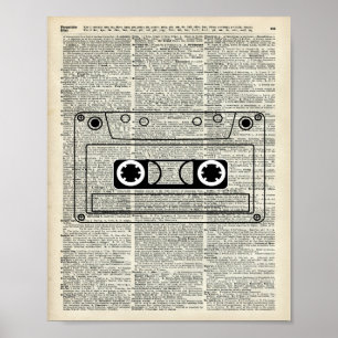 Vintagemusikkassett Poster