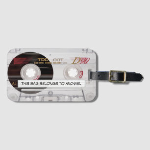 Vintagemusikkassetten Blandning-Tejpar den Retro Bagagebricka