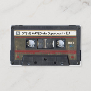 Vintagemusikkassetten tejpar Look Visitkort
