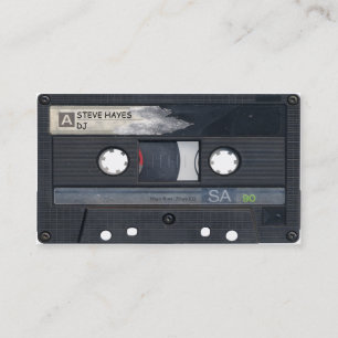 Vintagemusikkassetten tejpar Look Visitkort