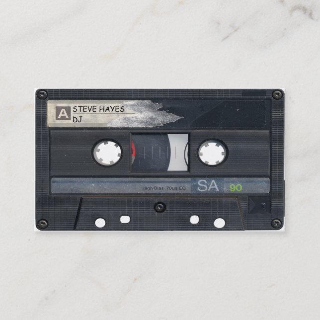 Vintagemusikkassetten tejpar Look Visitkort (Framsida)