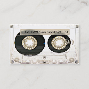 Vintagemusikkassetten tejpar Look Visitkort