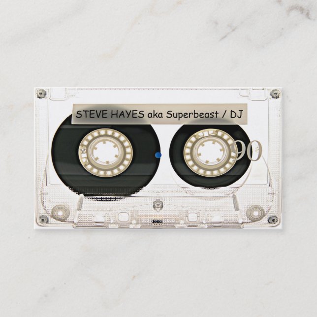 Vintagemusikkassetten tejpar Look Visitkort (Framsida)