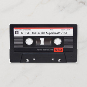 Vintagemusikkassetten tejpar Look Visitkort