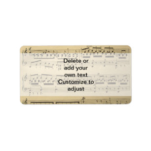 Vintagemusiklakan Adressetikett