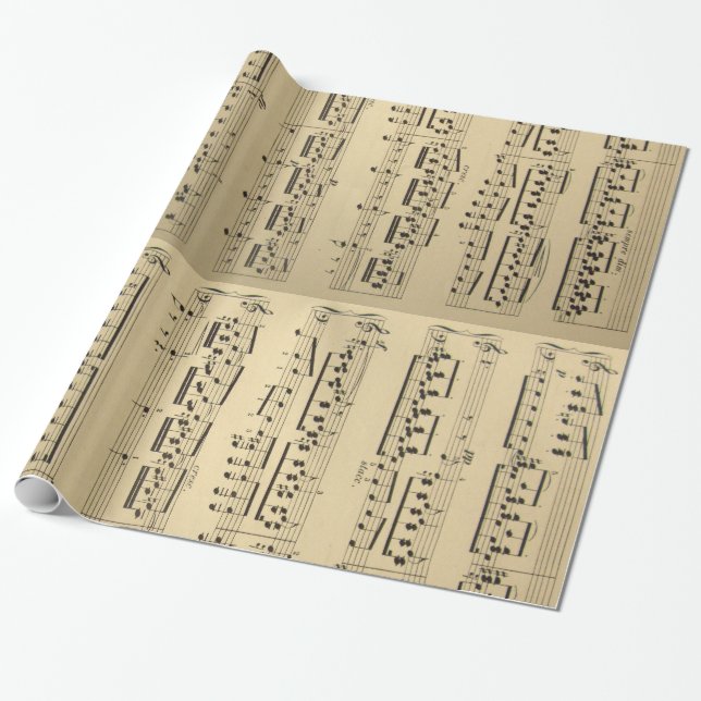 Vintagemusiklakan Presentpapper (Utrullad)