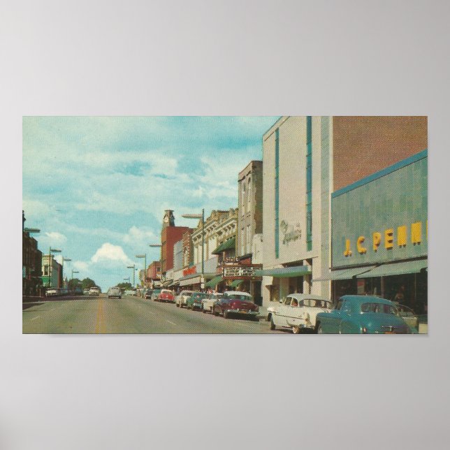 Vintagen 1960-talet Statesville, North Carolina Poster (Framsidan)