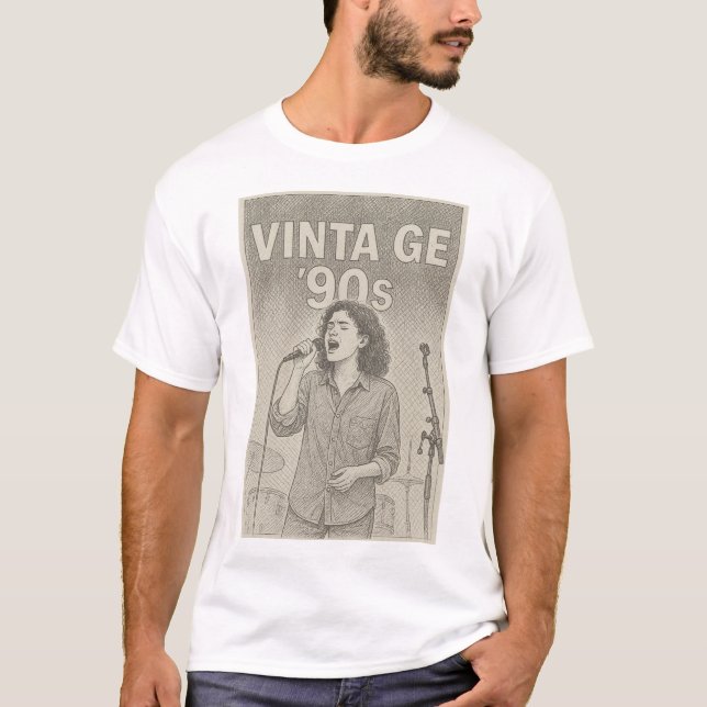 Vintagen 1990-talet Vibes T Shirt (Framsida)