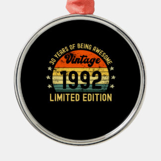 vintagen 30års födelsedag ger 1992 begränsad utgå julgransprydnad metall