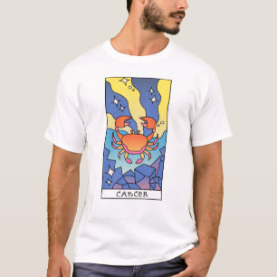 Vintagen Abstrakt Art för cancerzodiac-tecken T Shirt