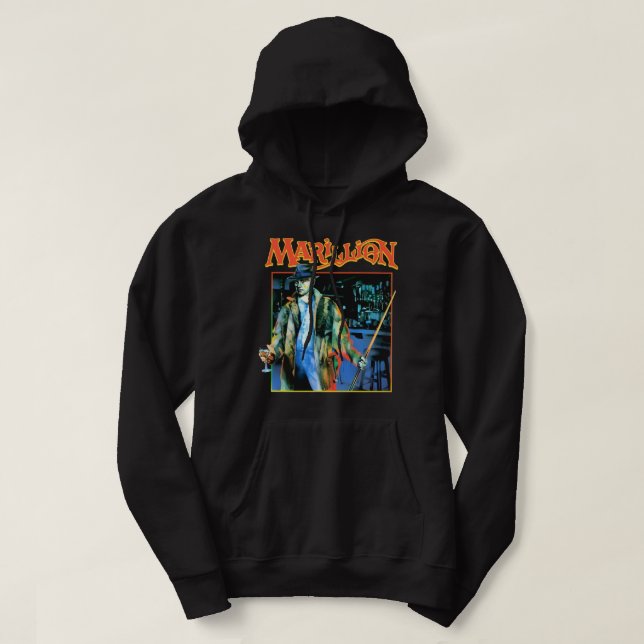 Vintagen Älskare Gifts Marillion Retro Hoodie (Design framsida)