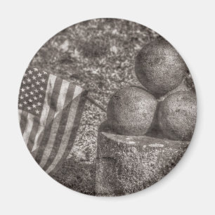 Vintagen American Civil Krig Cannon Bollar Magnet
