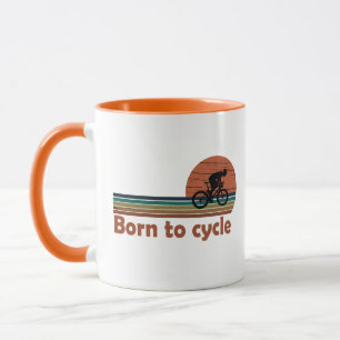Vintagen är född till cykel mugg