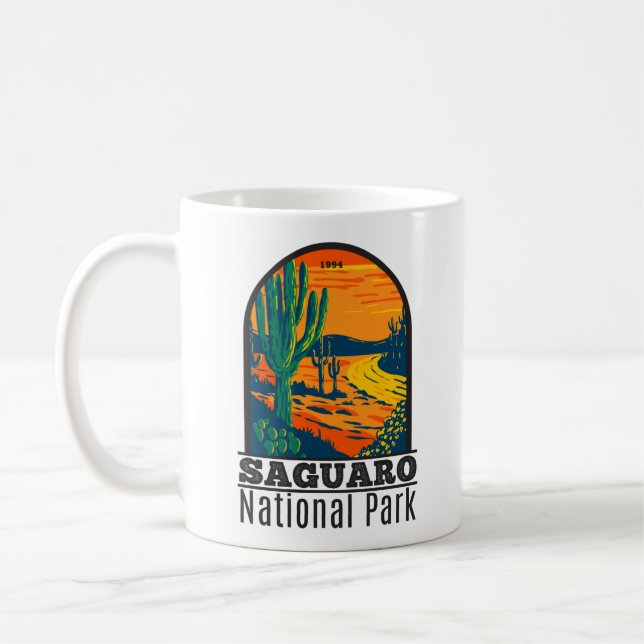 Vintagen Arizona i nationalparken Saguaro Kaffemugg (Vänster)