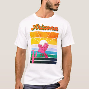 vintagen Arizona Sunset, Retro Färg, Cactus T Shirt