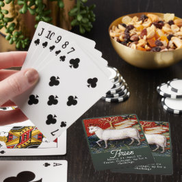 Vintagen Åter Ram Zodiac-signalen Casinokort