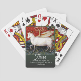 Vintagen Åter Ram Zodiac-signalen Casinokort